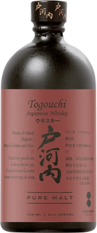 53,95 € Envio grátis | Whisky Single Malt Togouchi Pure Malt Japão 70 cl