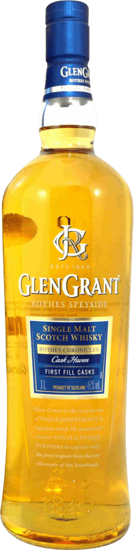 69,95 € Envio grátis | Whisky Single Malt Glen Grant Rothes Chronicles Cask Haven Reino Unido Garrafa 1 L