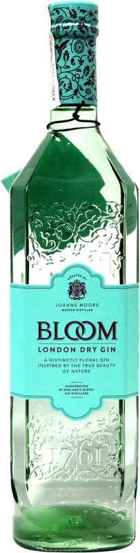 36,95 € Envío gratis | Ginebra Gin G&J Greenalls Bloom Reino Unido Botella 1 L