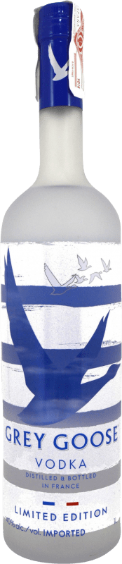 38,95 € Kostenloser Versand | Wodka Grey Goose Riviera Limited Edition Frankreich Flasche 1 L