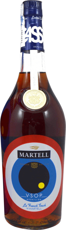 38,95 € Spedizione Gratuita | Cognac Martell V.S.O.P. La French Touch A.O.C. Cognac Francia Bottiglia 70 cl