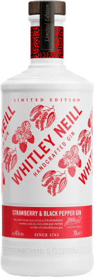 16,95 € Kostenloser Versand | Gin Whitley Neill Strawberry & Black Pepper Gin Großbritannien Flasche 70 cl