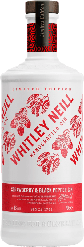 37,95 € Kostenloser Versand | Genever Gin Whitley Neill Großbritannien 70 cl Strawberry — Erdbeere, Black Pepper — Schwarzer Pfeffer