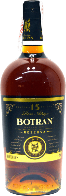 42,95 € Kostenloser Versand | Rum Licorera Quezalteca Botran Guatemala 15 Jahre Flasche 1 L