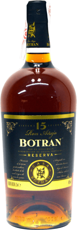 44,95 € Envio grátis | Rum Licorera Quezalteca Botran Guatemala 15 Anos Garrafa 1 L