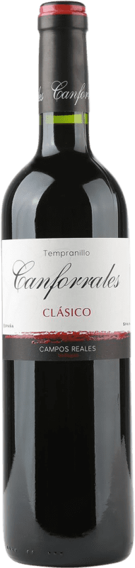 6,95 € Envio grátis | Vinho tinto Campos Reales Canforrales Clásico D.O. La Mancha Castela-Mancha Espanha Tempranillo Garrafa 75 cl