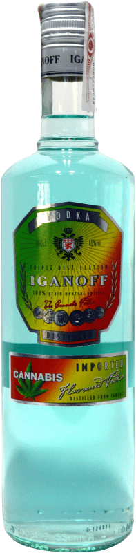 10,95 € Envío gratis | Vodka Jodhpur Iganoff Cannabis España Botella 1 L