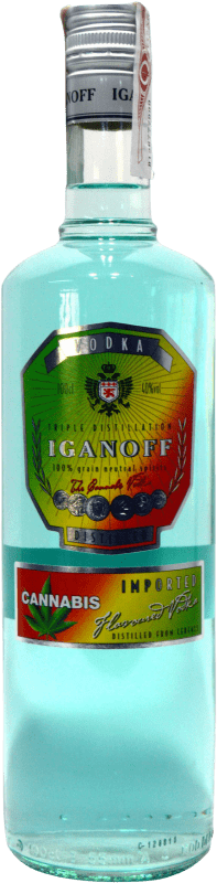 10,95 € Envio grátis | Vodca Jodhpur Iganoff Cannabis Espanha Garrafa 1 L