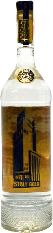 34,95 € Envío gratis | Vodka Stolichnaya Gold — Edición Oro Rusia 1 L