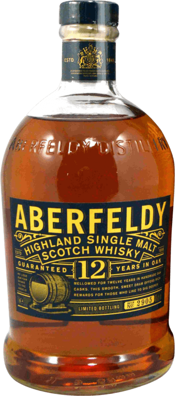 66,95 € 免费送货 | 威士忌单一麦芽威士忌 Aberfeldy 英国 12 岁 瓶子 1 L