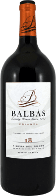 25,95 € 送料無料 | 赤ワイン Balbás 18 Meses 高齢者 D.O. Ribera del Duero カスティーリャ・イ・レオン スペイン Tempranillo, Cabernet Sauvignon マグナムボトル 1,5 L