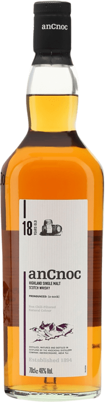 107,95 € Envio grátis | Whisky Single Malt anCnoc Knockdhu Reino Unido 18 Anos Garrafa 70 cl