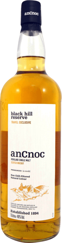 39,95 € Envio grátis | Whisky Single Malt anCnoc Knockdhu Black Hill Reserva Reino Unido Garrafa 1 L