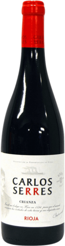 10,95 € Envoi gratuit | Vin rouge Carlos Serres Crianza D.O.Ca. Rioja La Rioja Espagne Tempranillo, Grenache Bouteille 75 cl