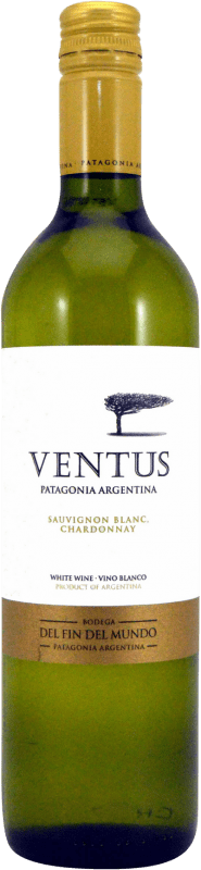 11,95 € Бесплатная доставка | Белое вино Fin del Mundo Ventus Sauvignon Blanc Chardonnay I.G. Mendoza Мендоса Аргентина Chardonnay, Sauvignon White бутылка 75 cl