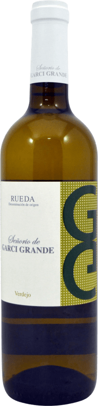 6,95 € Spedizione Gratuita | Vino bianco Garci Grande Señorío D.O. Rueda Castilla y León Spagna Verdejo Bottiglia 75 cl