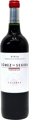 8,95 € Kostenloser Versand | Rotwein Gómez de Segura Alterung D.O.Ca. Rioja La Rioja Spanien Tempranillo Flasche 75 cl
