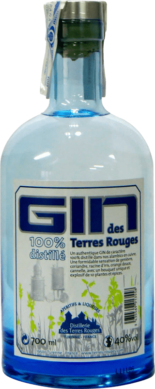 28,95 € Бесплатная доставка | Джин Terres Rouges Франция бутылка 70 cl
