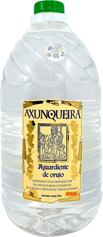 41,95 € Envío gratis | Orujo Aguardiente Belmonte Axunqueira España Garrafa 3 L