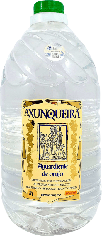 47,95 € Free Shipping | Pomace Brandy Belmonte Axunqueira Spain Jerrycan 3 L