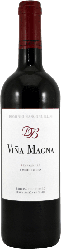 9,95 € Envio grátis | Vinho tinto Basconcillos Viña Magna 6 Meses Jovem D.O. Ribera del Duero Castela e Leão Espanha Tempranillo Garrafa 75 cl