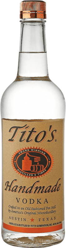 32,95 € Envío gratis | Vodka Fifth Generation Tito's Handmade Estados Unidos Botella 1 L