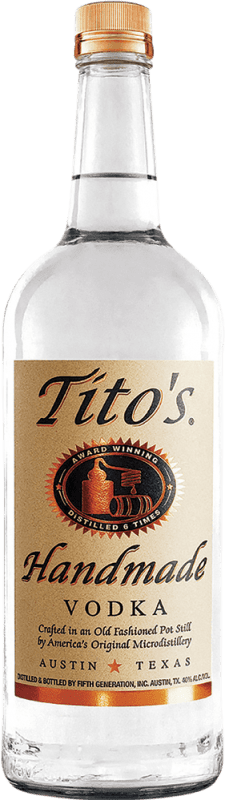 36,95 € Free Shipping | Vodka Fifth Generation Tito's Handmade United States 1 L