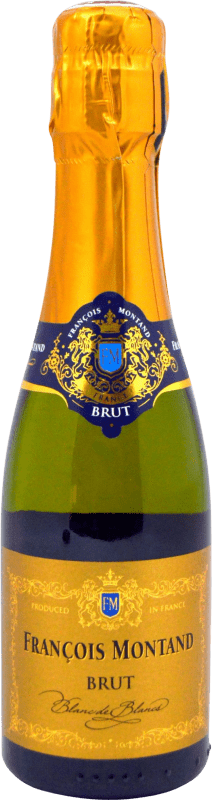 7,95 € Envio grátis | Espumante branco François Montand Brut A.O.C. Champagne Champagne França Chardonnay Garrafa Pequena 20 cl