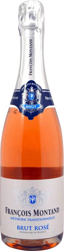 18,95 € 免费送货 | 桃红起泡酒 François Montand Brut — 起泡酒 干型 Rosé — 桃红葡萄酒 法国 Chardonnay — 莎当妮 75 cl