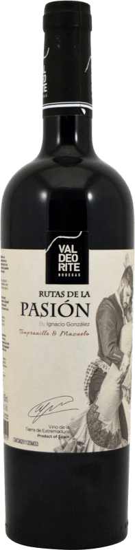 7,95 € Envío gratis | Vino tinto Ignacio González Rutas de la Pasión I.G.P. Vino de la Tierra de Extremadura Extremadura España Tempranillo, Mazuelo Botella 75 cl