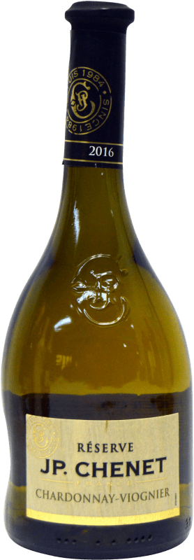 12,95 € 免费送货 | 白酒 JP. Chenet Chardonnay Viognier I.G.P. Vin de Pays d'Oc 法国 Viognier, Chardonnay 瓶子 75 cl