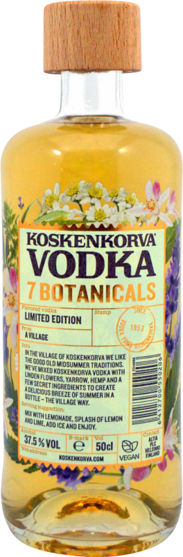 12,95 € Envio grátis | Vodca Koskenkorva 7 Botanicals Finlândia Garrafa Medium 50 cl