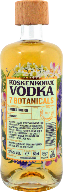 12,95 € Envio grátis | Vodca Koskenkova 7 Botanicals Finlândia Garrafa Medium 50 cl