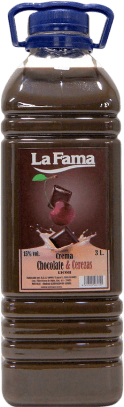 22,95 € Kostenloser Versand | Liköre La Fama Crema de Chocolate y Cerezas Spanien Karaffe 3 L