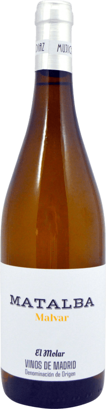 10,95 € 免费送货 | 白酒 Mújica y Díaz Matalba D.O. Vinos de Madrid 马德里社区 西班牙 Malbec 瓶子 75 cl