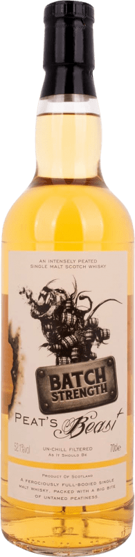 61,95 € Envío gratis | Whisky Single Malt Peat's Beast Batch Strength 52,1º Reino Unido Botella 70 cl