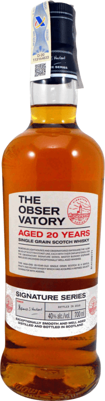 49,95 € Kostenloser Versand | Whiskey Single Malt Observatory Single Grain Großbritannien 20 Jahre Flasche 70 cl