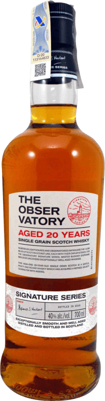 51,95 € Envio grátis | Whisky Single Malt Observatory Single Grain Reino Unido 20 Anos Garrafa 70 cl
