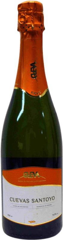 5,95 € Envio grátis | Espumante branco Viñedos y Reservas Cuevas Santoyo Brut D.O. Cava Catalunha Espanha Macabeo, Airén Garrafa 75 cl