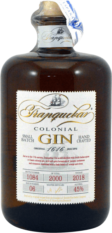 34,95 € Envoi gratuit | Gin A.H. Riise Tranquebar Colonial Gin Danemark Bouteille 70 cl