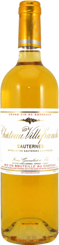 29,95 € Envío gratis | Vino Blanco Henri Guinalbert Château Villefranche A.O.C. Sauternes Francia Moscato, Sémillon, Sauvignon Botella 75 cl