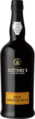 18,95 € 送料無料 | 強化ワイン Justino's Madeira Fine Medium Rich I.G. Madeira マデイラ島 ポルトガル 3 年 ボトル 75 cl