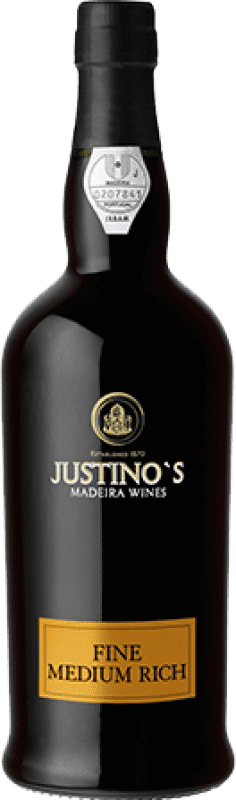 10,95 € 送料無料 | 酒精強化ワイン Justino's Madeira Medium Rich I.G. Madeira マデイラ島 ポルトガル 3 年 75 cl