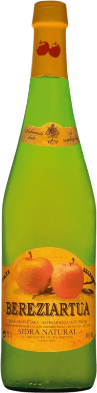 2,95 € Envío gratis | Sidra Bereziartua Sagardotegia Natural España Botella 75 cl