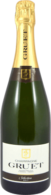 21,95 € 送料無料 | 白スパークリングワイン Gruet Sélection Brut A.O.C. Champagne シャンパン フランス Pinot Black, Chardonnay ボトル 75 cl