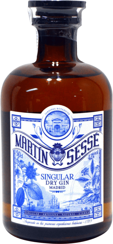 44,95 € Envio grátis | Gin Singular Artesanos Martín Sesse Gin Espanha Garrafa Medium 50 cl