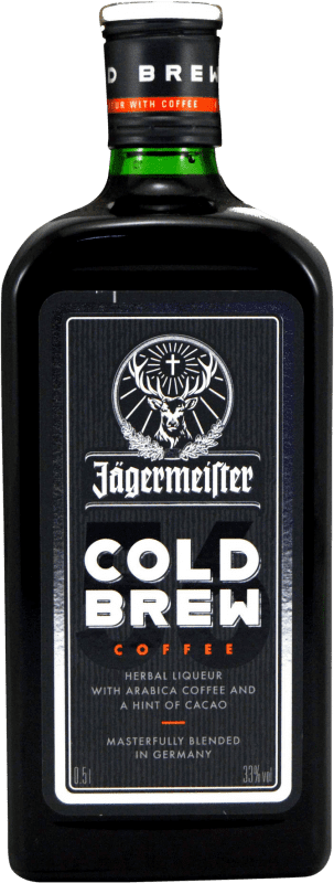 27,95 € Free Shipping | Herbal liqueur Mast Jägermeister Cold Brew Coffee Germany Medium Bottle 50 cl