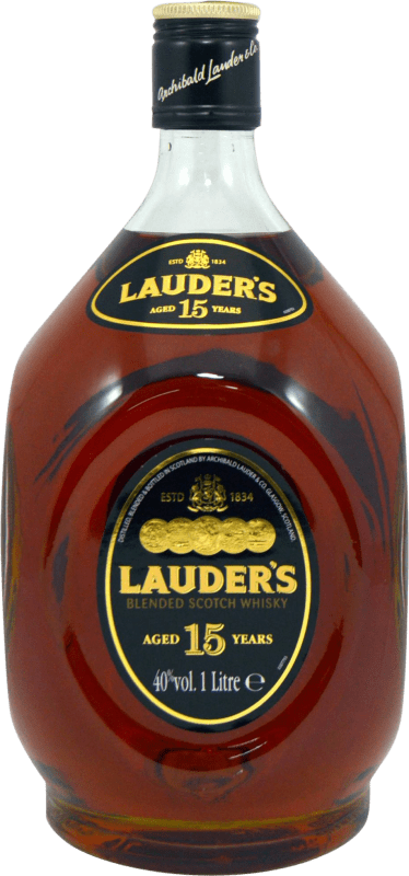 73,95 € 免费送货 | 威士忌单一麦芽威士忌 Lauder's 英国 15 岁 瓶子 1 L