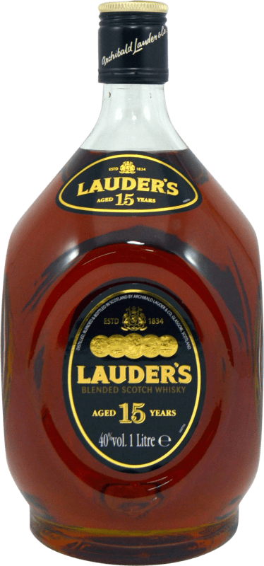 73,95 € Envio grátis | Whisky Blended Lauder's Reino Unido 15 Anos Garrafa 1 L