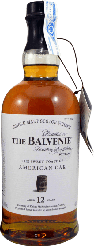83,95 € Kostenloser Versand | Single Malt Whisky Balvenie The Sweet Toast American — Amerikanisch, Oak Cask — Eichenfass Großbritannien 12 Jahre 70 cl